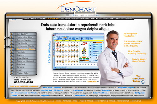 DenChart Website Layout